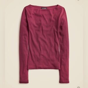 NWT J. Crew Fine rib boatneck top, Size M